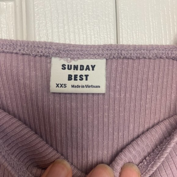 Aritzia Sunday Best Firecracker Tank Crop Top Light Purple Size XXS - Picture 5 of 6
